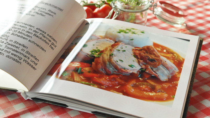 cookbook kitchen table