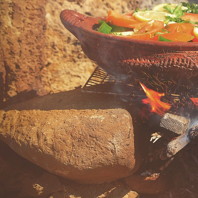 boiling vegetables pot